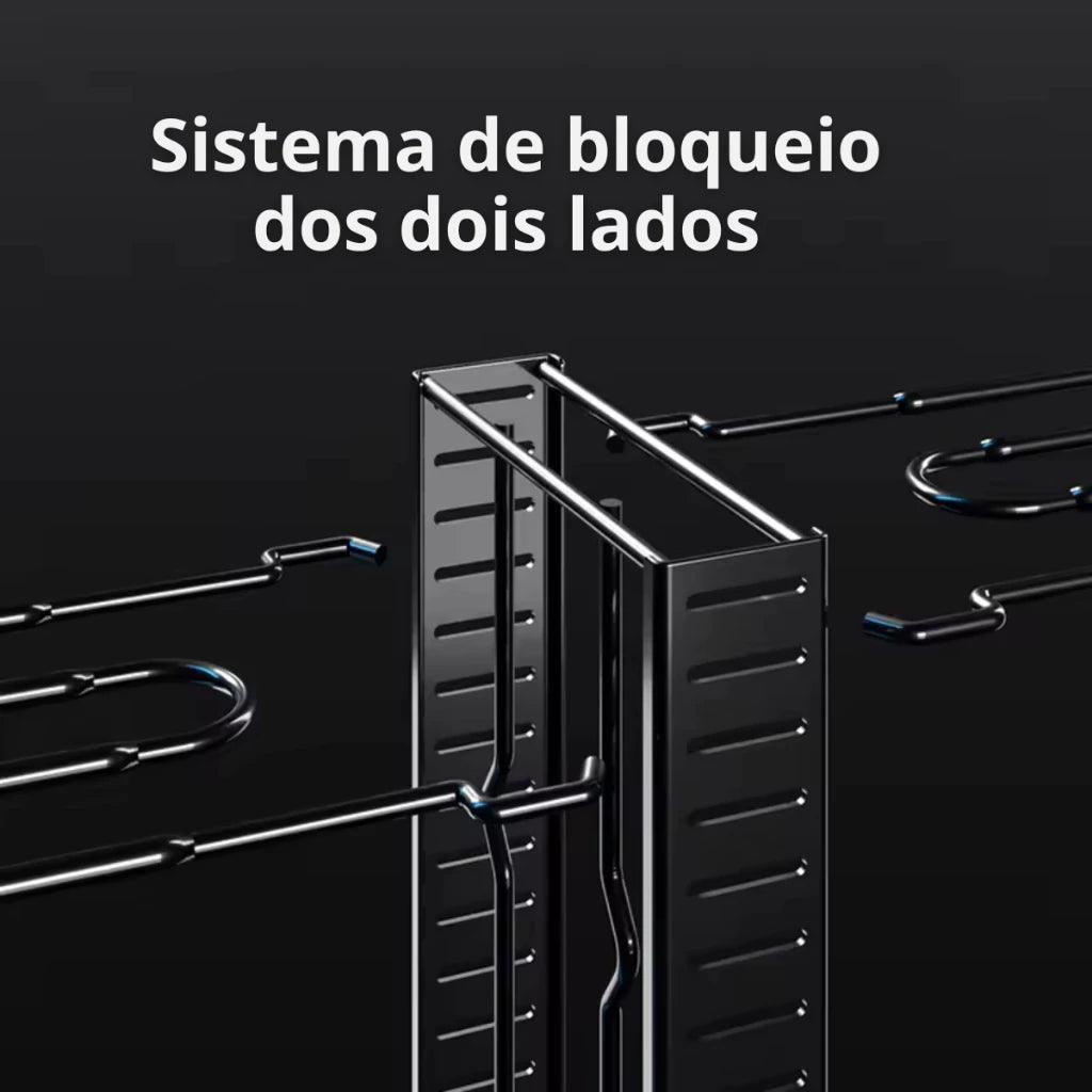 Organizador de Panelas e Tampas para Armário - Suporte Ajustável