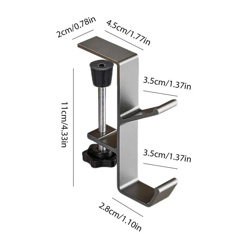 Suporte de Gancho para Fone de Ouvido com Braçadeira Ajustável para Mesa