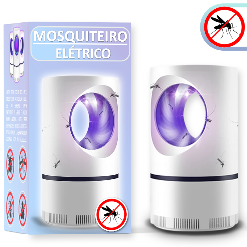 Armadilha Para Mosquitos e Insetos - Mosquiteiro Elétrico Proteção para Família